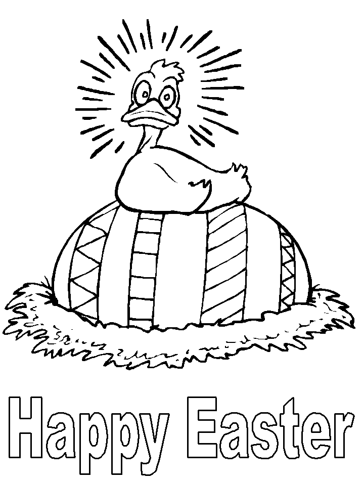 Easter Duck Coloring Pages