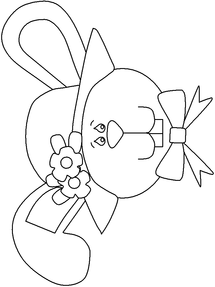 Easter Bunny Coloring Page Free