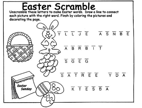 Easter activity sheet printable