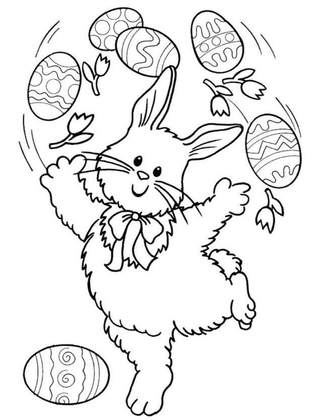 easter bunny coloring pages