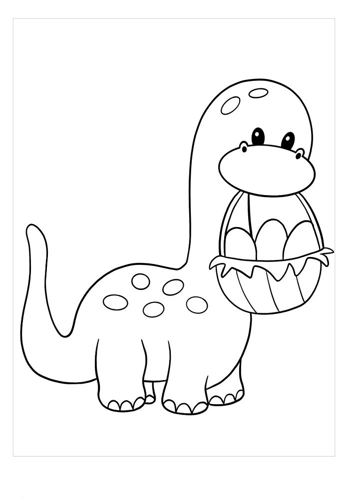 easter dinosaur coloring pages