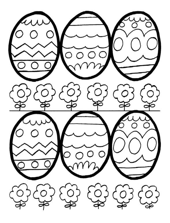 easter eggs coloring page