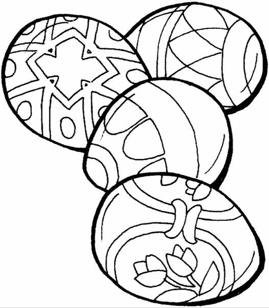 Easter Eggs Coloring Page