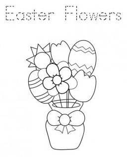 Easter Flowers Coloring Page