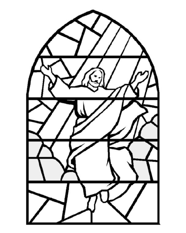 Easter Sunday Jesus Coloring Page