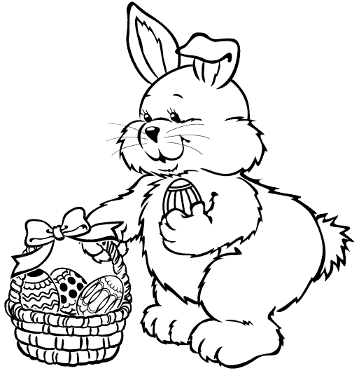 Easter bunny coloring page