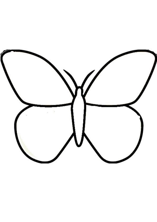 easy butterfly coloring pages