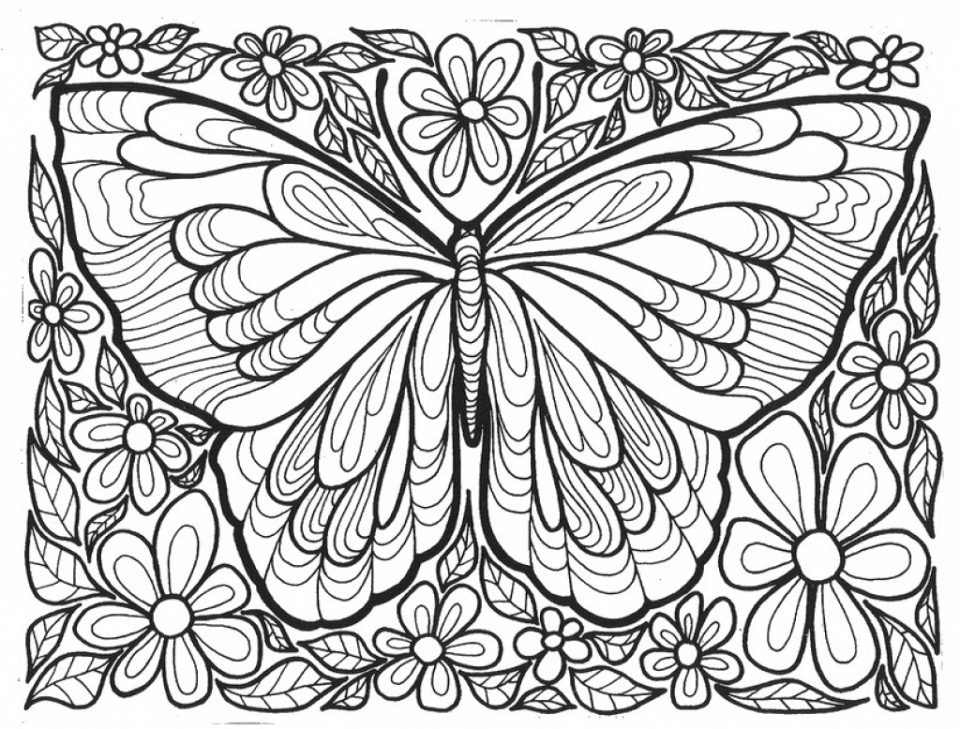 easy butterfly mandala coloring pages