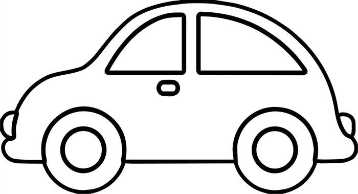 easy car coloring pages