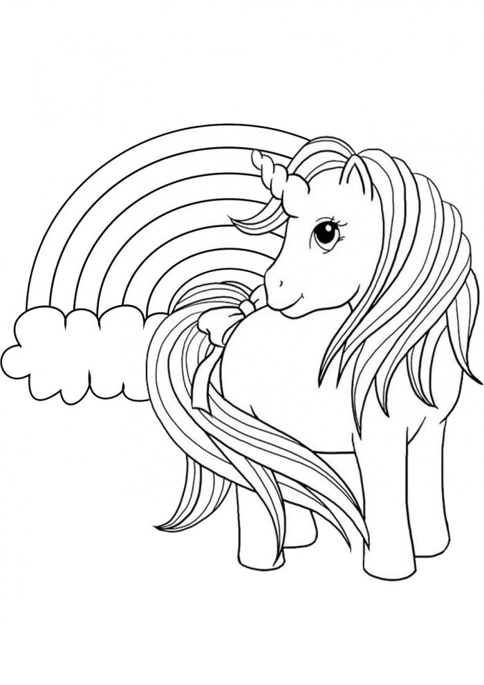 easy cute unicorn coloring pages