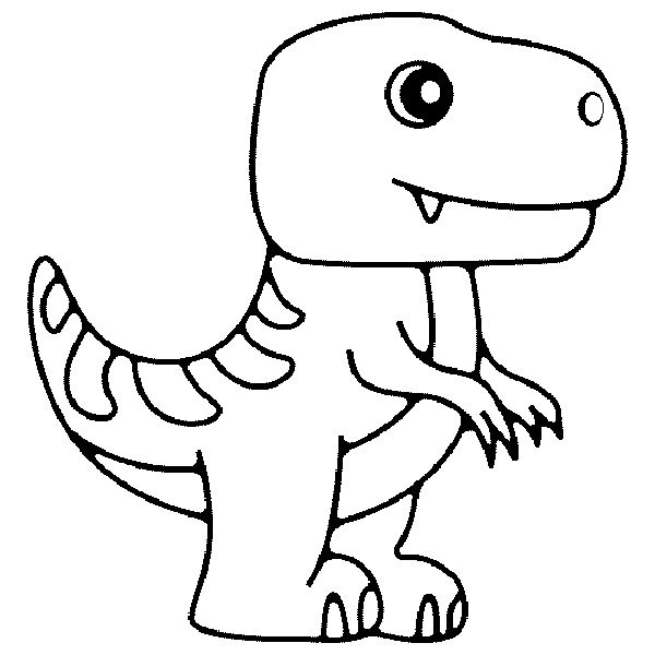 easy dinosaur coloring pages