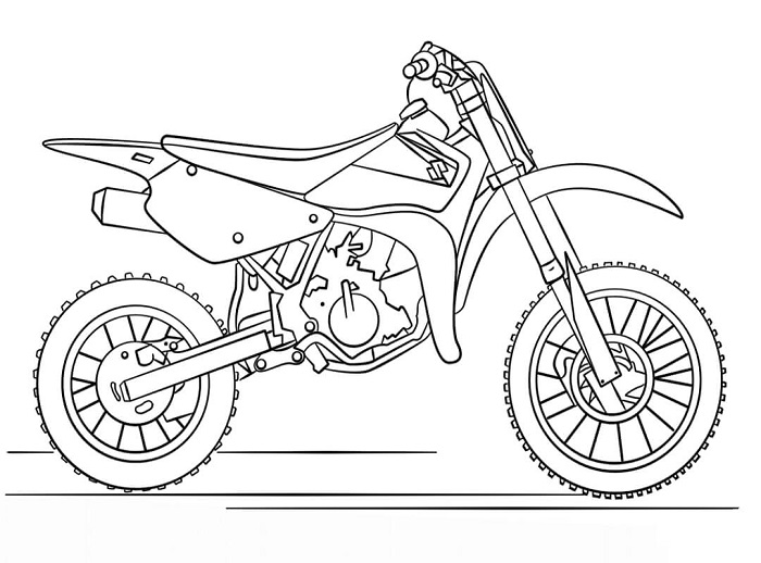 Easy Dirt Bike Coloring Pages