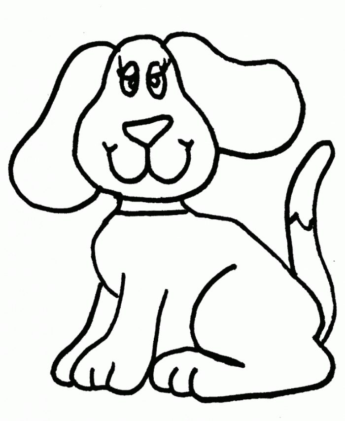 easy dog coloring pages