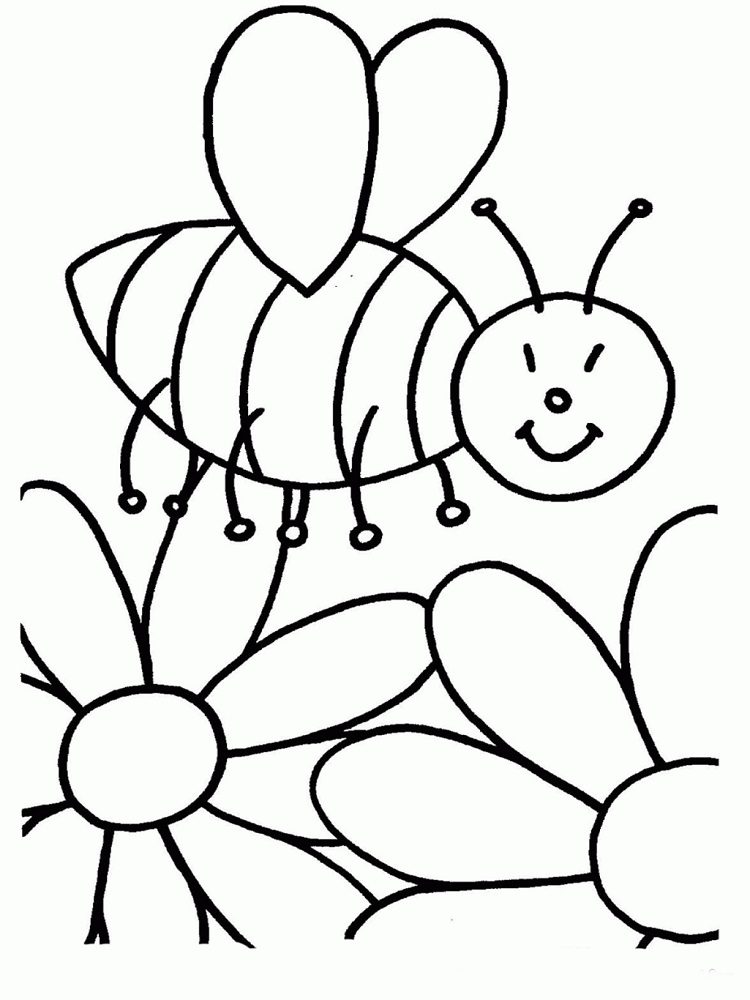 easy flower coloring pages for kids