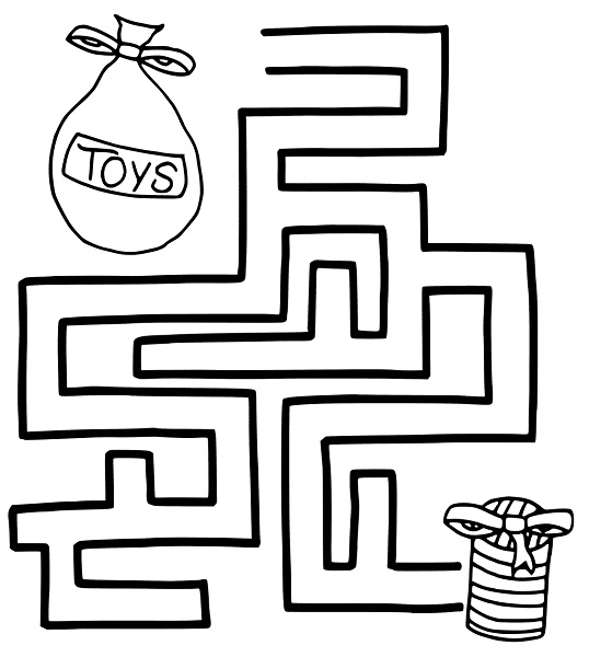 Easy Maze Coloring Pages