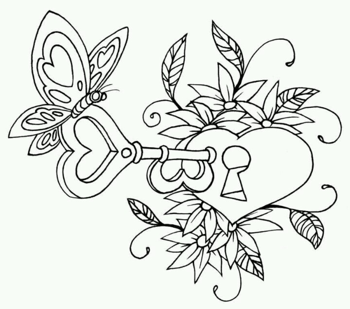 Easy Tattoo Coloring Pages