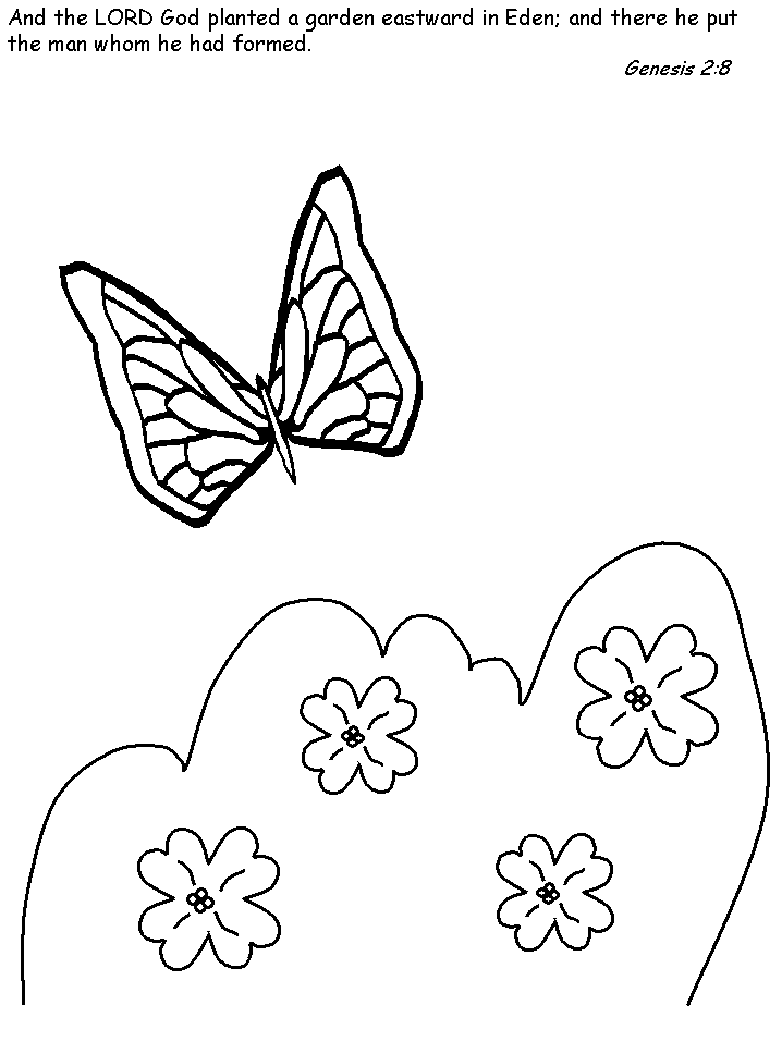 Eden Bible Coloring Page