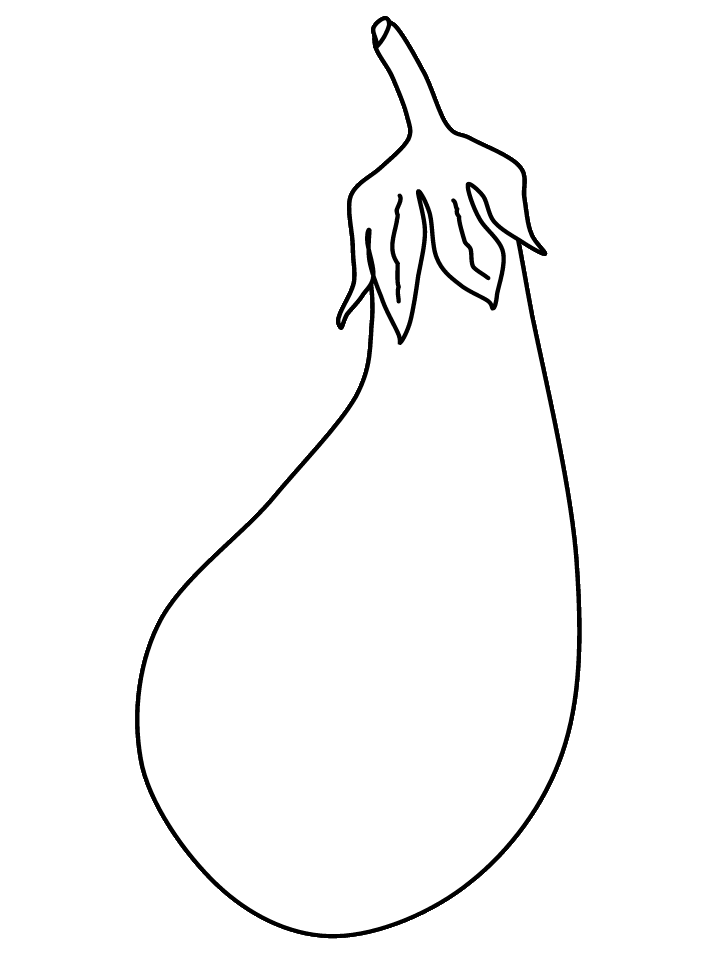 Eggplant Fruit Coloring Page