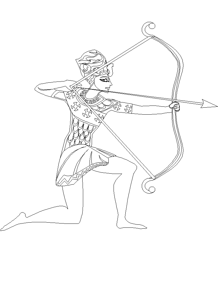 Egypt Archer Coloring Pages
