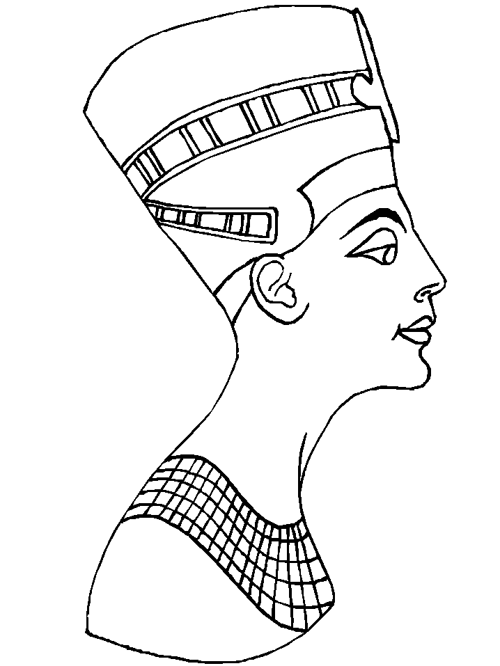 Pharaoh head coloring page