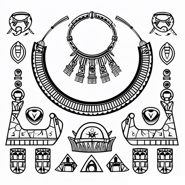 Egyptian Jewelry Coloring Pages