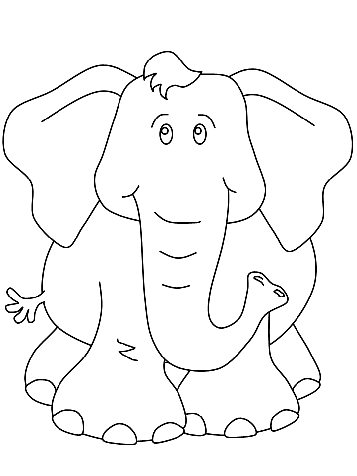 Cute Elephant Coloring Pages