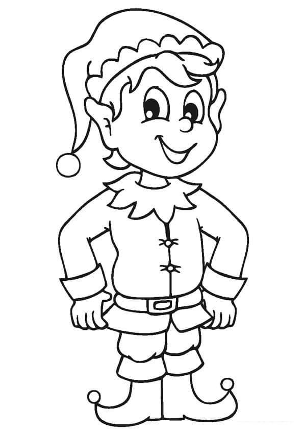 Elf Coloring Page