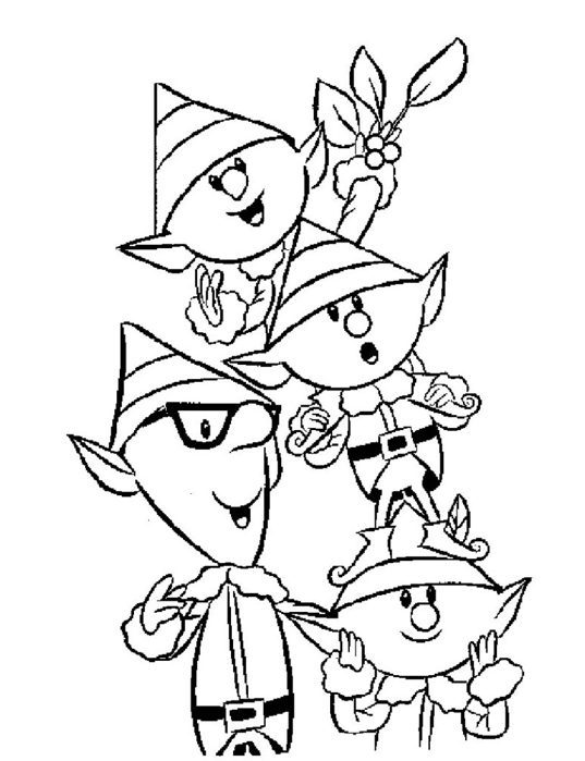 elf coloring page