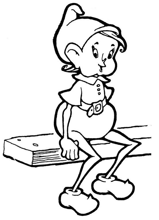 Elf on the shelf coloring page