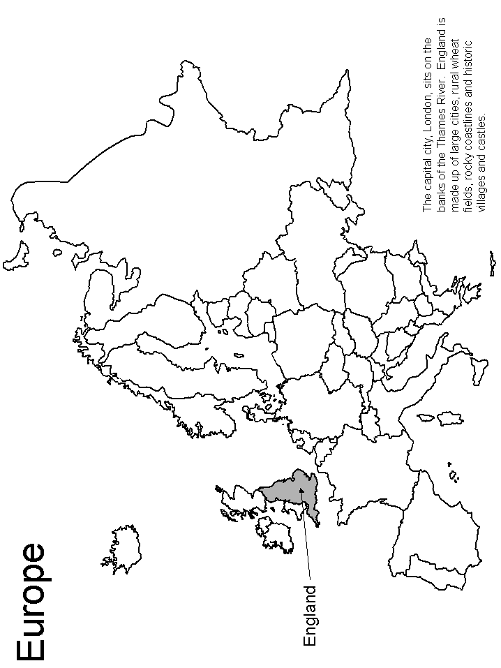 England Map Coloring Pages