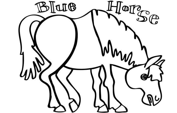 eric carle blue horse coloring pages