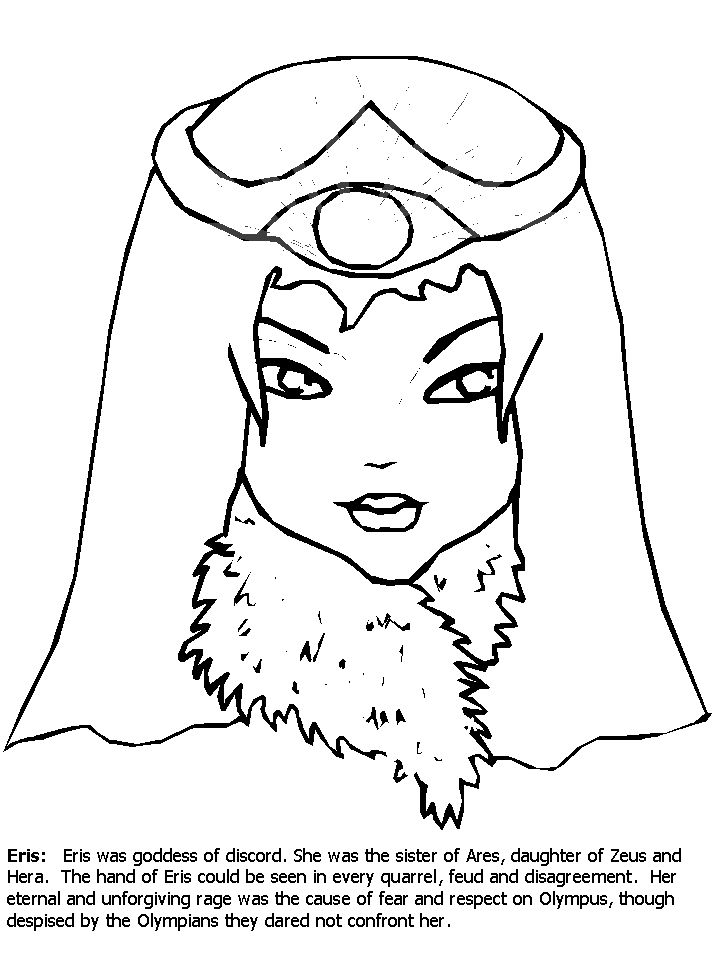 Eris Greek Coloring Pages