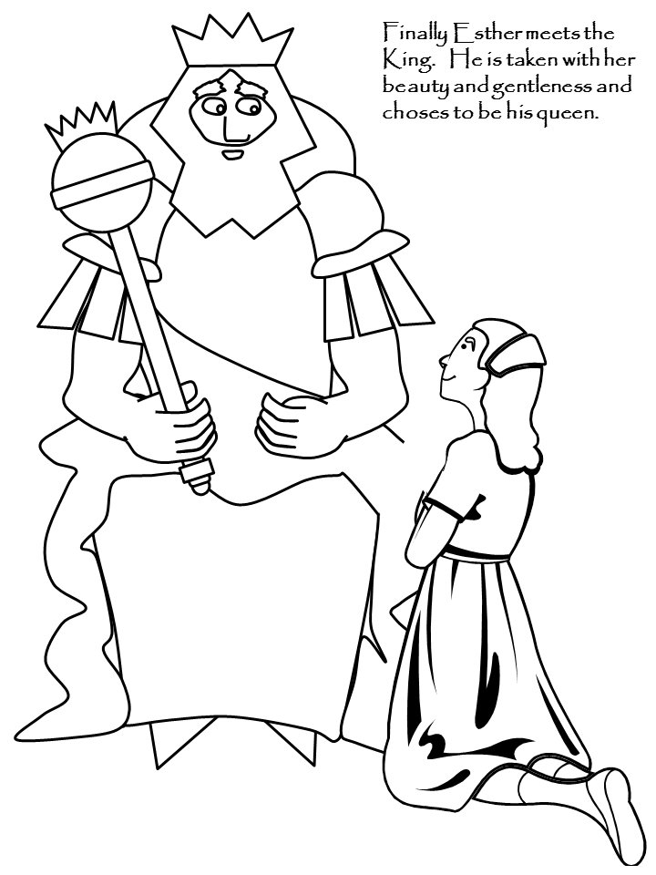 Free Esther Bible Coloring Pages