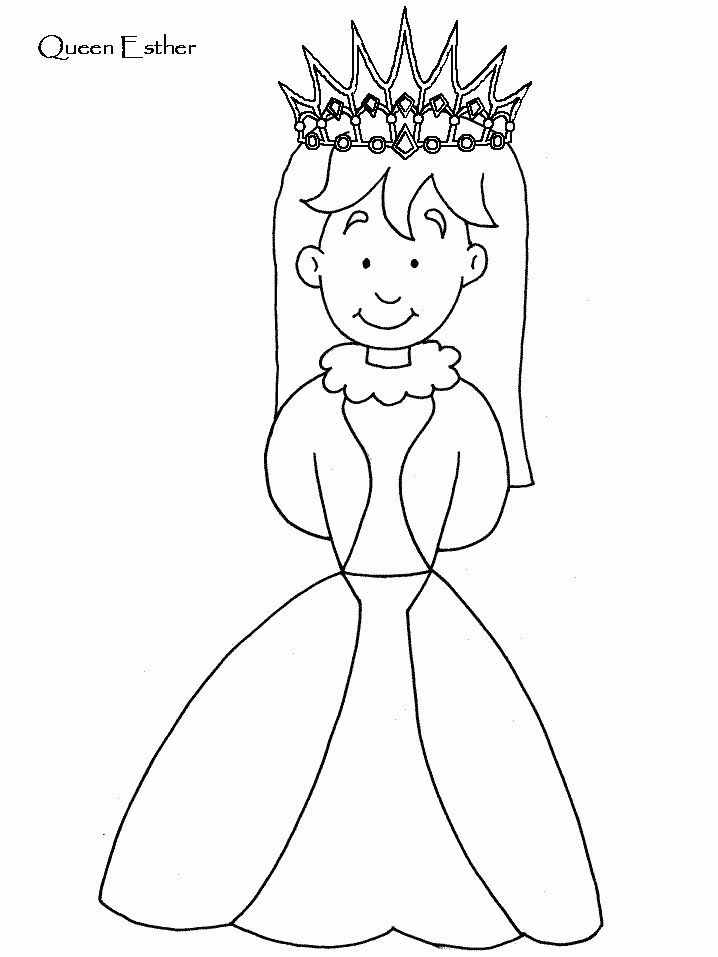 Esther Bible Coloring Page