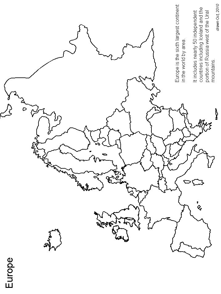 Europe Countries Coloring Pages