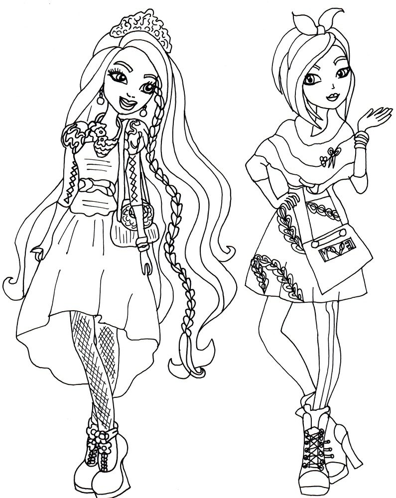 ever after high coloring pages epic winter