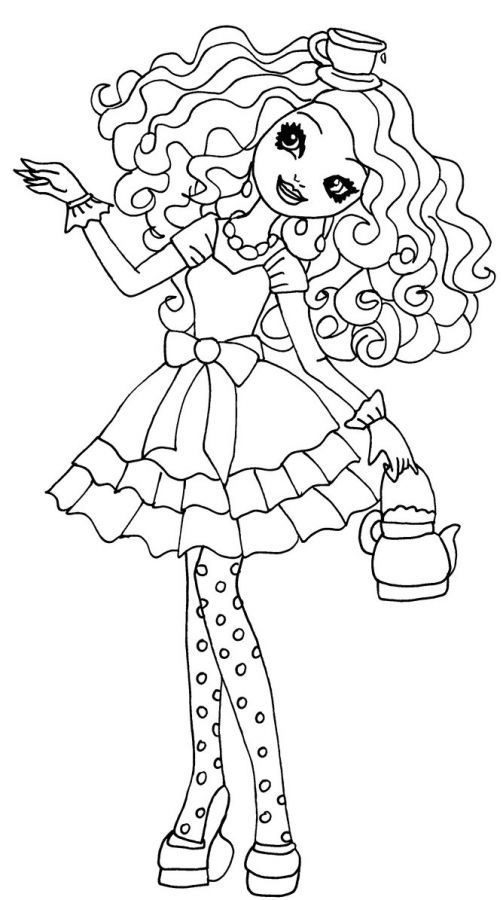 Ever After High Coloring Pages Water Color