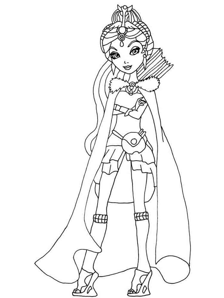 ever after high cristal winter coloring pages