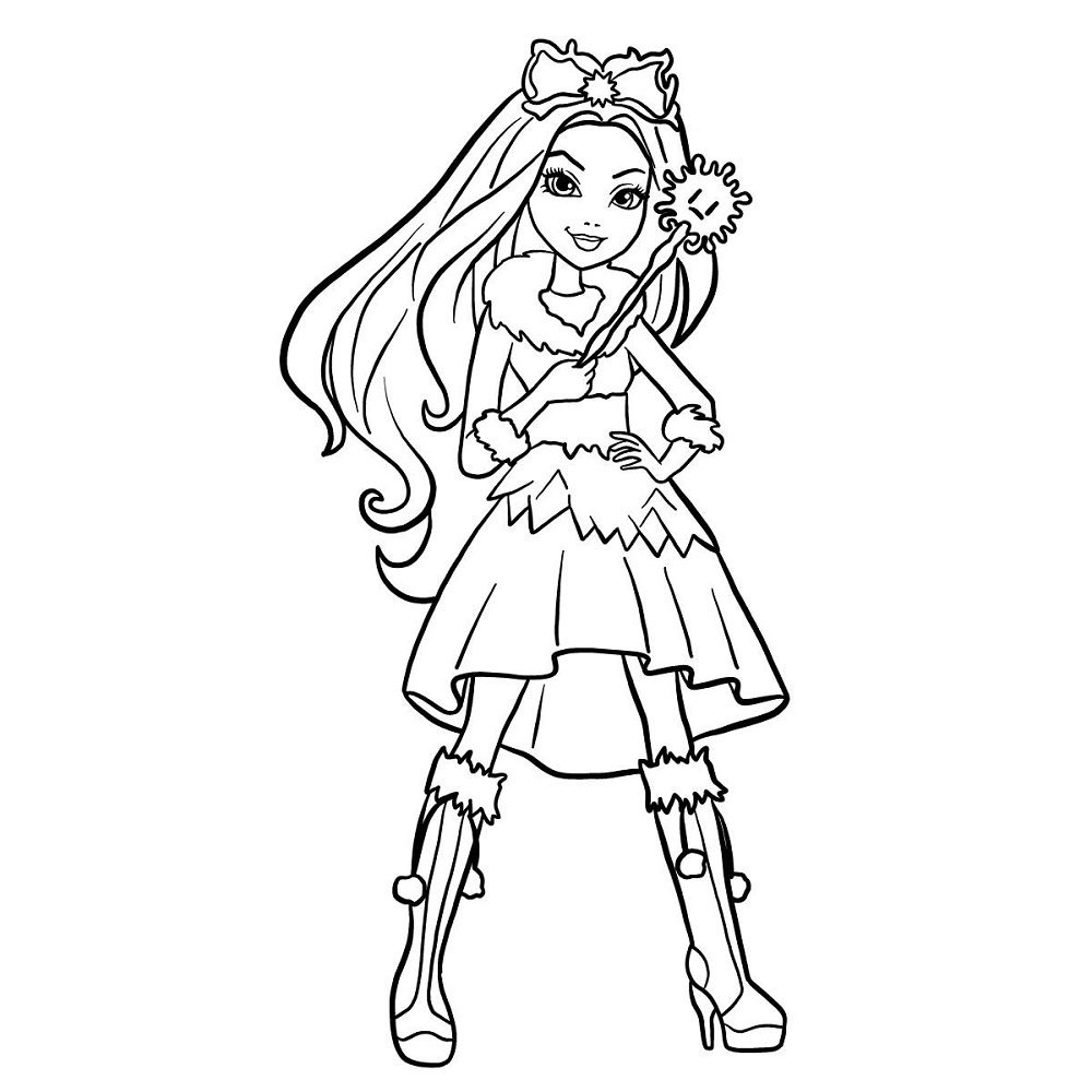 ever after high crystal winter coloring pages