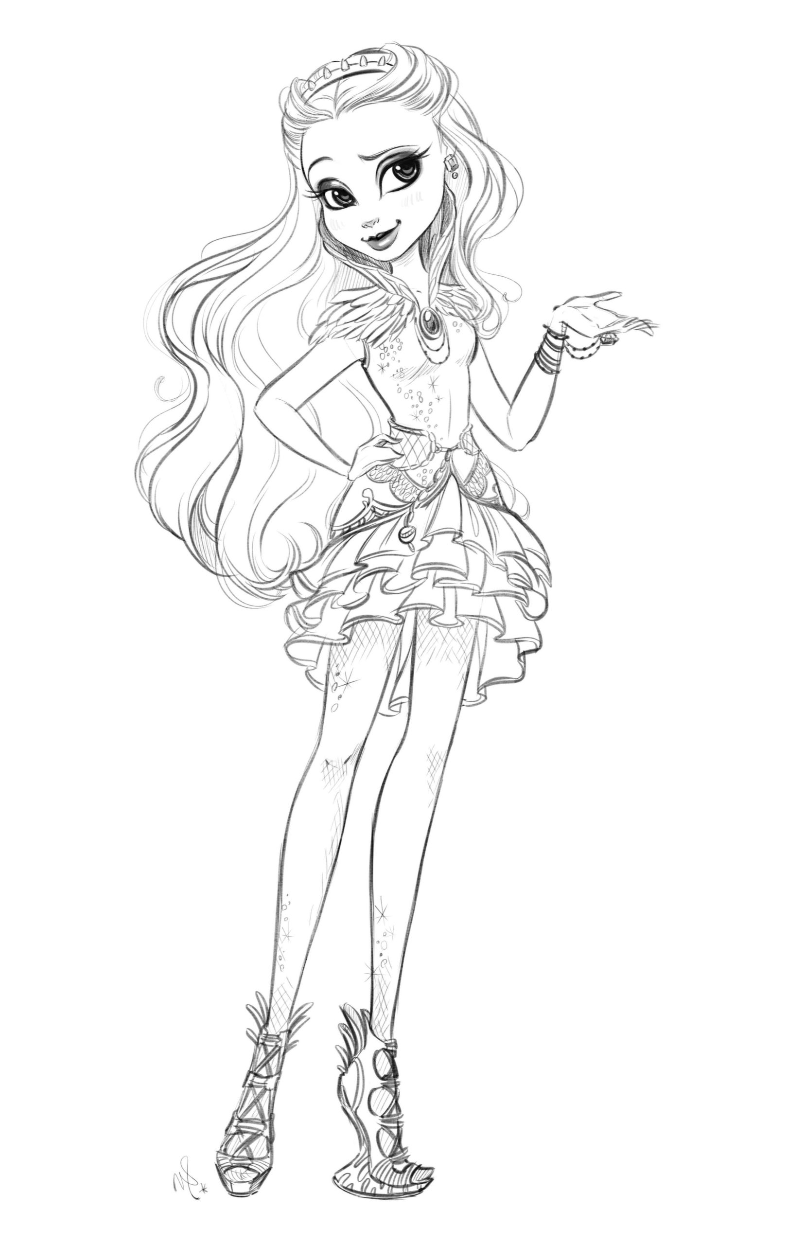 ever after high epic winter coloring pages