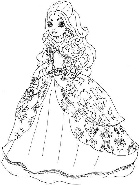ever after high royals coloring pages crystal winter