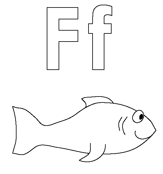 F coloring page