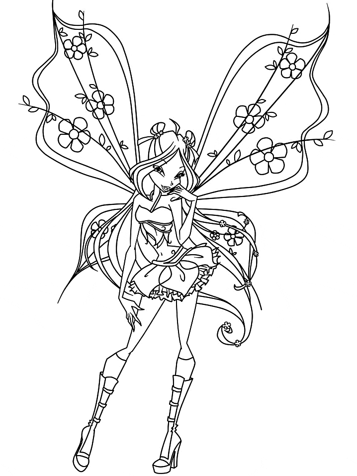 Magical Fairy Coloring Page Free