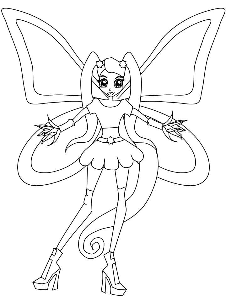 Fairy Girl Coloring Pages