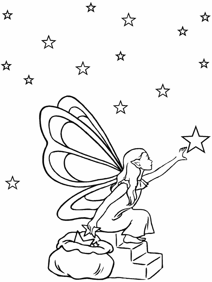 Star Fairy Coloring Pages