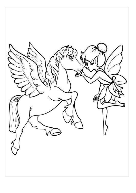 fairy horse coloring pages