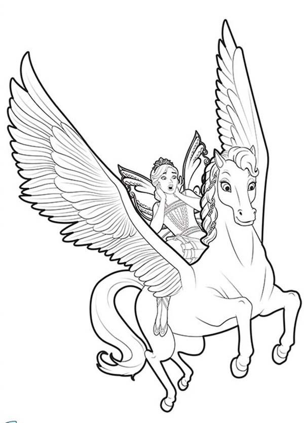 fairy unicorn coloring pages