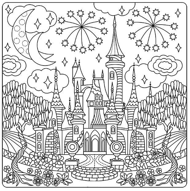 fairytale castle coloring pages