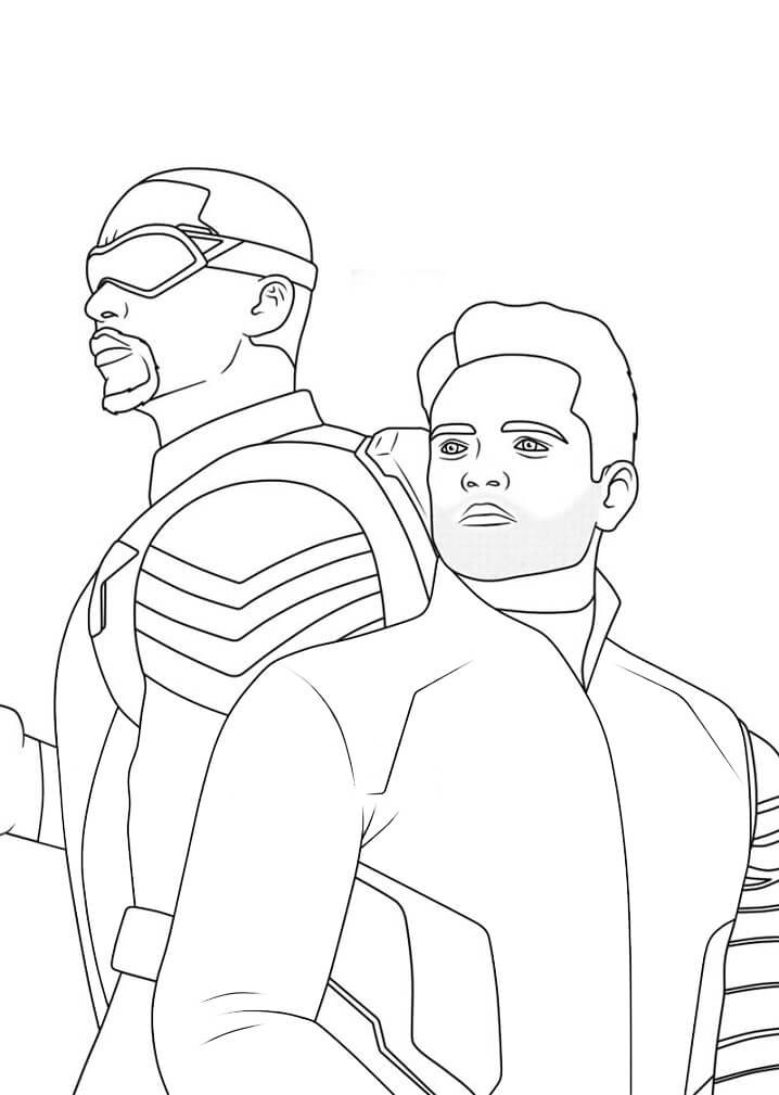 falcon and the winter soldier coloring pages