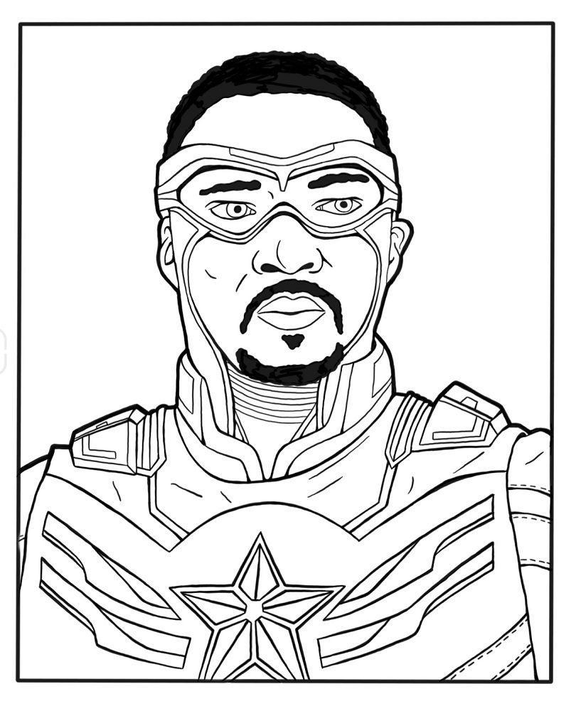 falcon winter soldier coloring pages